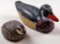 2 Carved Wood Game Birds