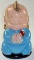 A Hand Painted Praying Kewpie Bank, mold blown resin, Exc cond. 10