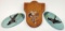 3 Wildlife Decorative Plaques