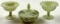 3pc Fenton Artist Decorated Bowl & Compotes