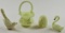 4pc Fenton Artist Decorated Art Glass