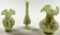 3 Artist Decorated Fenton Vases