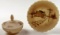 2 pc Artist Decorated Fenton Art Glass