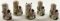 5 Shafer & Vater German Porcelain Hatpin Holders