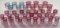 A 36pc Set of Ruby & green flashed Kings Crown Glassware