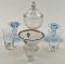 7 Pc Art Deco & Etched Crystal Lot