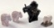 4 Vintage Elephant Figures