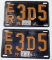 Pair of New Jersey License Plates