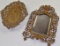 Pair Victorian Gilt Cast Iron Pieces