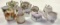 11 Pc Porcelain Tea Pots, Creamers & Sugars