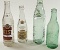 4 Vintage Glass Soda Bottles