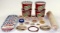 Vintage Group Of Dairy Containers & Bottle Caps