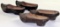 2 pairs of hand carved wooden shoes