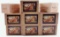 9 Morado Wood Cigar Boxes