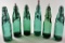 6 Vintage Codd Type Soda Bottles