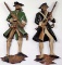 Pair Of Vintage Minuteman Wall Figures