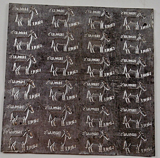 A Brown's Mule Plug Tobacco Embossed Panel