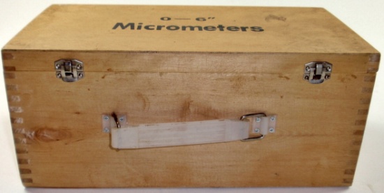 A 6 Pc boxed Mitutoyo Micrometer Set