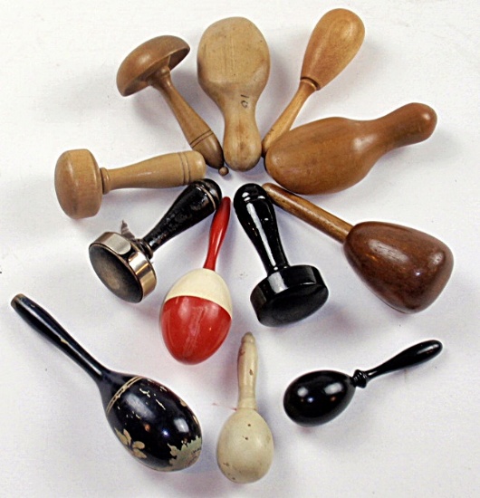 An Assortment of 12 Wooden Darners