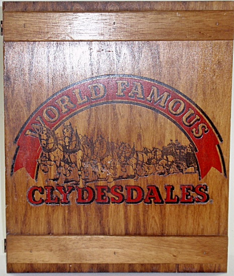 A Budweiser Clydesdales Wall Cabinet