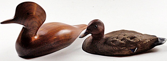 2 Carved Wood Decoys