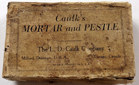A Caulk's Laboratory Mortar & Pestle