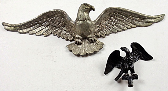 A Pair Of Vintage Cast Iron Eagles