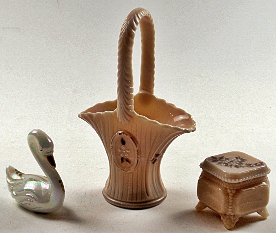 3pc Vintage Art Glass