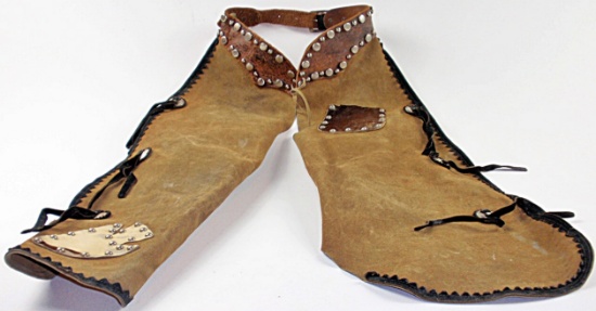 A Pair of Childs Western Leather Chaps