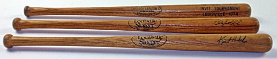 3 Louisville Slugger Souvenir Bats