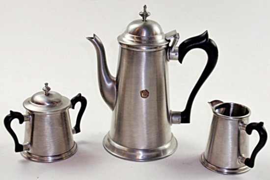 A Steiff Presentation Pewter Coffee Set,