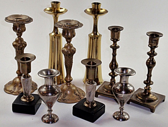 5 Pair Vintage Candlesticks