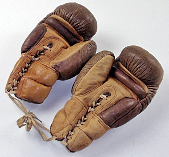 Pair of Vintage Leather Boxing Gloves