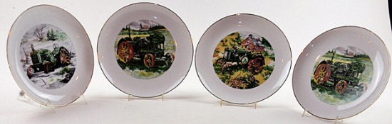 Set Of 4 John Deere Credit Union Porcelain Plates