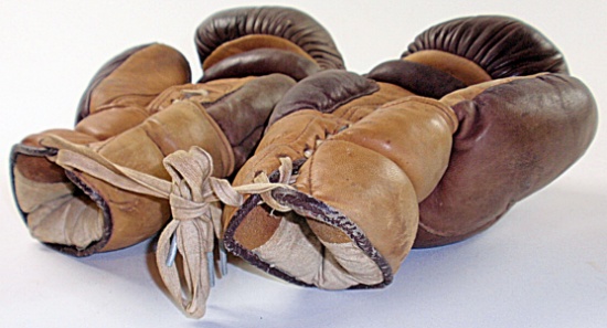 Pair of Vintage Leather Boxing Gloves