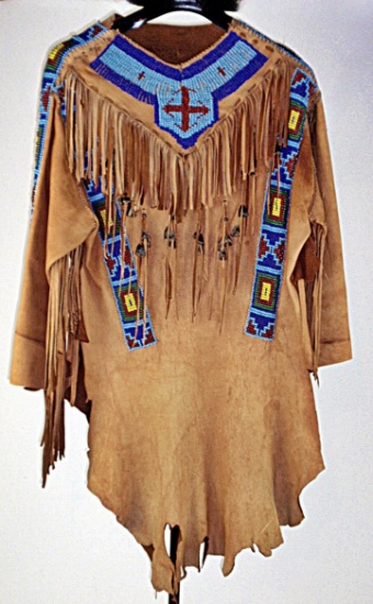 A Native American Style Beaded Leather Shirt