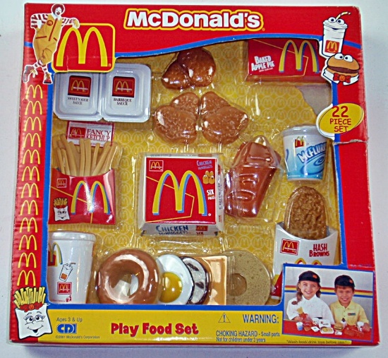 A Vintage McDonald's Play Food Set