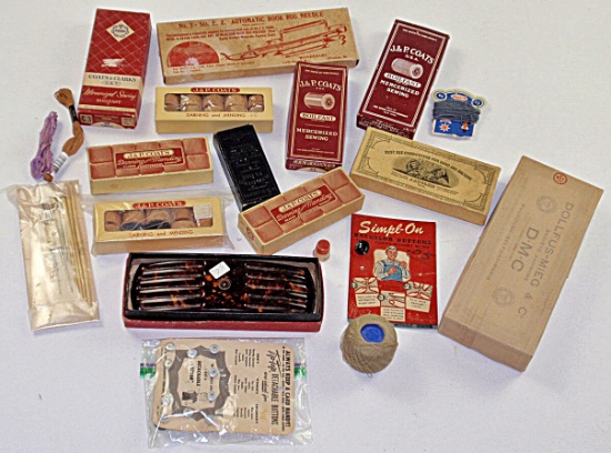 A Collection of Boxed Vintage Sewing Notions