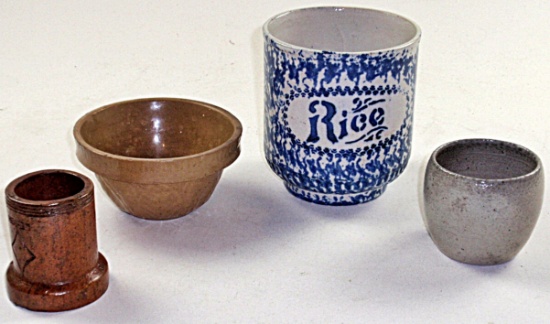 4Pc Group Of Vintage Stoneware & Pottery