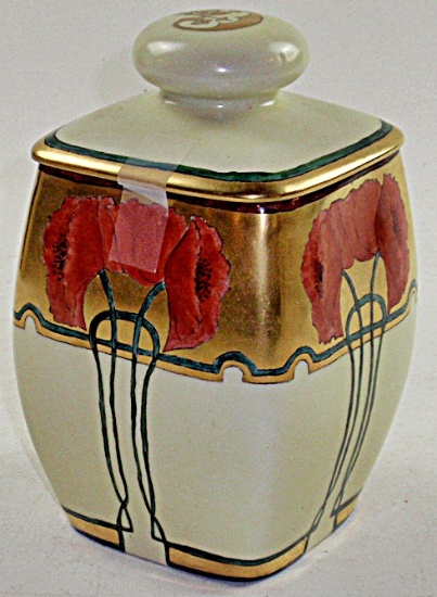 An Art Nouveau German Biscuit Jar