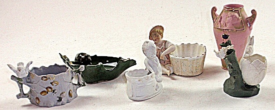 6 German Porcelain Novelties