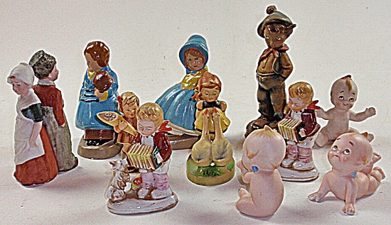 11 Vintage Cabinet Figures