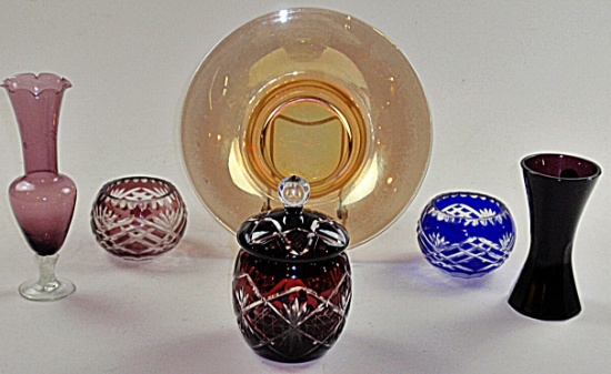 6 Pc Vintage Art Glass