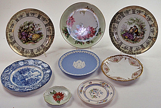8 Vintage Porcelain Plates