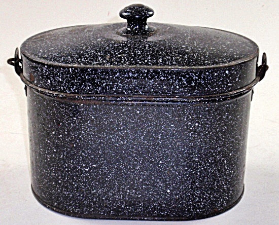 A Good 3 Pc Graniteware Lunch Pail