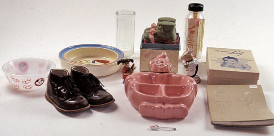 11Pc Vintage Baby Items