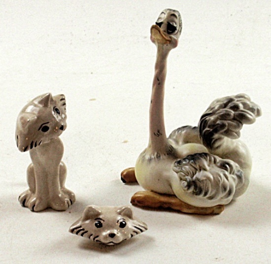 2 Japan Porcelain Novelty Figures