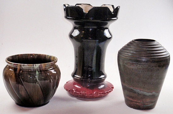 A Majolica Pottery Stand & Jardinière
