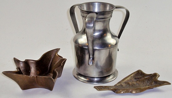A Vintage Pewter & Brass Lot