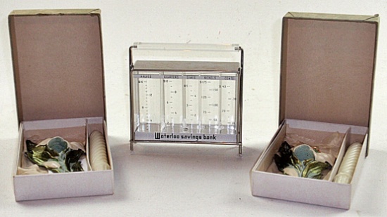 A Pair Vintage Of Boxed Candlesticks